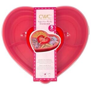 CWC Pink Snackle Box - Heart-Shaped Food Storage